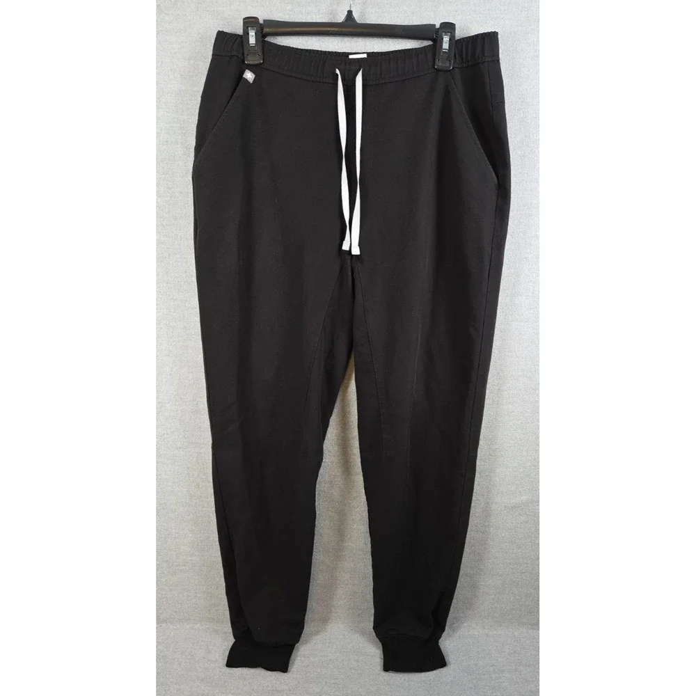 Figs‎ Scrub Jogger Pants Mens M Black Drawstring Medical Uniform Elastic Waist